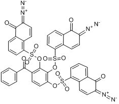 2,3,4-三羟基二苯甲酮1,2-二叠氮基萘醌-5-磺酸酯分子式结构图