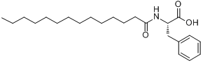 N-十四碳酰基-L-苯丙氨酸分子式结构图