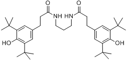 抗氧剂Irganox-1019;N,N'-双(3-(3,5-二叔丁基-4-羟基苯基)丙酰基)丙二胺分子式结构图