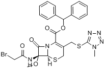 (6R,7S)-7-[(溴乙酰)氨基]-7-甲氧基-3-[[(1-甲基-1H-四唑-5-基)硫]甲基]-8-氧代-5-硫杂-1-氮杂双环[4.2.0]?分子式结构图