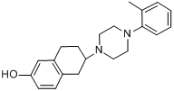托那哌嗪;托来普嗪;6-(4-(2-甲基苯基)-1-哌嗪基)-5,6,7,8-四氢萘-2-醇分子式结构图