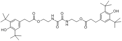 (3,5-二叔丁基-4-羟基苯基)丙酸草酰(二亚氨基-2,1-亚乙基酯)分子式结构图