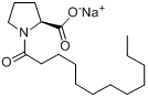 N-十二碳酰-L-脯氨酸钠;1-月桂酰-L-脯氨酸钠分子式结构图