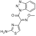 羟基苯并三氮唑活性酯;1-[2-(Z)-甲氧亚氨基-2-(2-氨基噻唑-4-基)乙酰氧基]苯并三氮唑分子式结构图