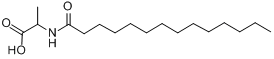 N-十四碳酰基-L-丙氨酸分子式结构图