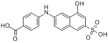 N-对羧基苯基-gamma-酸;4-(8-羟基-6-磺基萘-2-胺基)苯甲酸分子式结构图