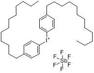 双(4-十二烷基苯)碘鎓六氟锑酸盐分子式结构图