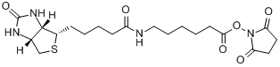 生物素化-epsilon-氨基己酸-N-羟基丁二酰亚胺活化酯分子式结构图