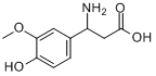 3-氨基-3-(3-甲氧基-4-羟基苯基)丙酸分子式结构图