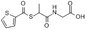 司替罗宁;2-[(2-噻吩甲酰基硫)丙酰胺基]乙酸分子式结构图