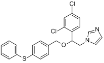 芬替康唑;1-[2-(2,4-二氯苯基)-2-[[4-(苯硫)苯基]甲氧基]乙基]-1H-咪唑分子式结构图