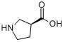 (S)-吡咯烷-3-羧酸分子式结构图