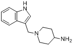 1-(1H-吲哚-3-基甲基)哌啶-4-胺分子式结构图