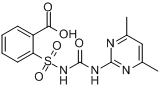 嘧磺隆酸;2-(3-(4,6-二甲基嘧啶-2-基)脲磺酰)苯甲酸分子式结构图