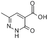 6-甲基-3-氧代-2,3-二氢哒嗪-4-羧酸分子式结构图