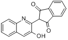 溶剂黄114;2-(3-羟基-2-喹啉基)-1,3-茚二酮分子式结构图