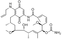 替拉替尼;17-去甲氧基-17-烯丙基氨基格尔德霉素分子式结构图