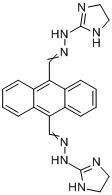 比生群;必桑郡;9,10-蒽二甲醛双(4,5-二氢-1H-咪唑-2-基)腙分子式结构图