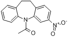 1-(3-硝基-10,11-二氢-5H-二苯并[b,f]氮杂卓-5-基)乙酮分子式结构图