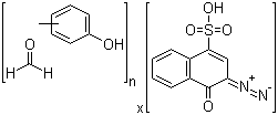 甲酚-甲醛共聚物1,2-二叠氮基萘醌-4-磺酸酯分子式结构图