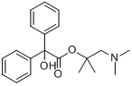 双苯美林;alpha-羟基-alpha-苯基苯乙酸2-(二甲基氨基)-1,1-二甲基乙基酯分子式结构图