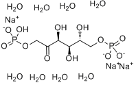 1,6-二磷酸果糖三钠盐(八水合物)分子式结构图