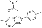 唑吡坦;N,N,6-三甲基-2-(4-甲基苯基)咪唑并[1,2-a]吡啶-3-乙酰胺分子式结构图