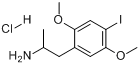 盐酸DOI;2,5-二甲氧基-4-碘苯基丙烷-2-胺盐酸盐分子式结构图