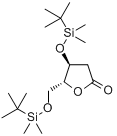 3,5-二-O-(叔丁基二甲基硅烷)-2-脱氧-D-核糖酸-1,4-内酯分子式结构图