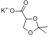 2,2-二甲基-1,3-二氧戊环-4-羧酸钾盐分子式结构图