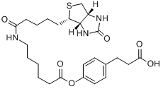 3-(4-(N-生物素-6-氨基己羧基)苯基)丙酸分子式结构图