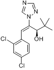 烯唑醇;烯唑醇M;(E,3R)-1-(2,4-二氯苯基)-4,4-二甲基-2-(1,2,4-三氮唑-1-基)戊-1-烯-3-醇分子式结构图