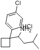 1-[1-(4-氯苯基)环丁基]-3-甲基丁胺盐酸盐分子式结构图