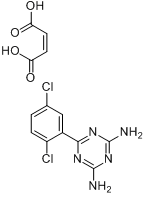 马来酸伊索拉定;2,4-二氨基-6-(2,5-二氯苯基)-1,3,5-三嗪顺丁烯二酸盐分子式结构图