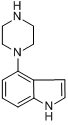 4-(1-哌嗪基)-1H-吲哚分子式结构图