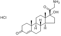 21-氨基-17-羟基孕烯二酮盐酸盐;21-氨基-17-羟基孕甾-4-烯-3,20-二酮盐酸盐分子式结构图