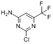 2-氯-6-(三氟甲基)-4-氨基嘧啶分子式结构图