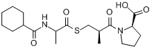 莫维普利;(2R)-1-[(2R)-3-[2-(环己基甲酰氨基)丙酰硫]-2-甲基丙酰基]吡咯烷-2-甲酸分子式结构图