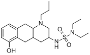 喹高利特;3-(二乙基氨基磺酰氨基)-6-羟基-1-丙基-3,4,4a,5,10,10a-六氢-2H-苯并[g]喹啉分子式结构图