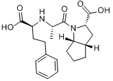 雷米普利;(2S,3aS,6aS)-1-((S)-N-((S)-1-羧基-3-苯基丙基)丙氨酰)四氢环戊并[b]吡咯-2-羧酸分子式结构图