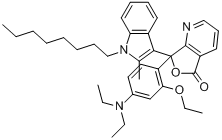 7-[4-(二乙基氨基)-2-乙氧基苯基]-7-(2-甲基-1-辛基-1H-吲哚-3-基)呋喃并[3,4-b]吡啶-5(7H)-酮分子式结构图