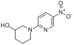 1-(5-硝基吡啶-2-基)哌啶-3-醇分子式结构图