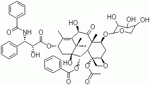 7-木糖甙-10-脱乙酰基紫杉醇分子式结构图