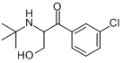 羟基安非他酮;1-(3-氯苯基)-2-[(1-羟基-2-甲基丙-2-基)氨基]丙-1-酮分子式结构图