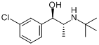 (R*,R*)-3-氯-alpha-[1-(叔丁基氨基)乙基]苯甲醇分子式结构图