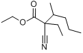 2-氰基-2-乙基-3-甲基-己酸乙酯分子式结构图