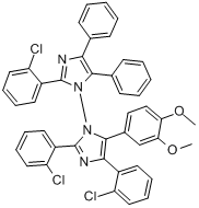 2,2',4-三(2-氯苯基)-5-(3,4-二甲氧基苯基)-4'5'-二苯基-1,1'-二咪唑;TCDM-HABIS分子式结构图