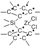 二甲基硅烷基双(四甲基环戊二烯)二氯化锆分子式结构图