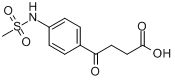 4-[(4-甲磺酰胺基)苯基]-4-氧代丁酸分子式结构图