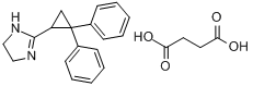 琥珀酸西苯唑啉;2-(2,2-二苯基环丙基)-4,5-二氢-1H-咪唑琥珀酸盐分子式结构图